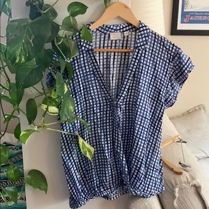 Anthropologie gingham blouse